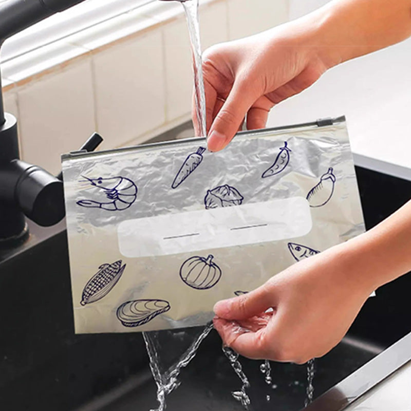 š„Global bestsellerš Limited time offer! Buy 3 get 2 freeš„¦Reusable Aluminum Foil Sealable Storage Bags