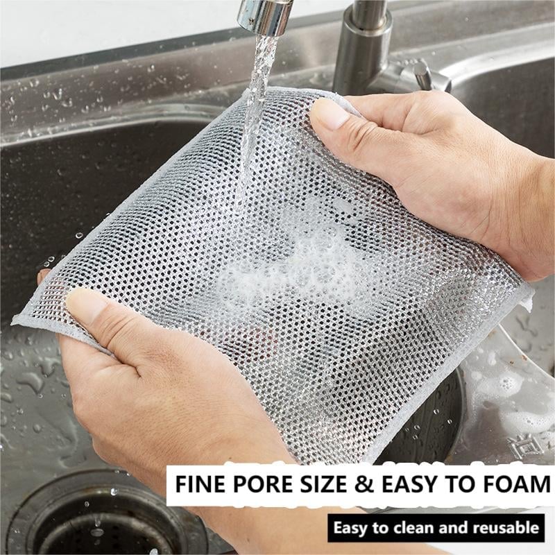 🔥Hot Sale —Multipurpose Wire Dishwashing Rags for Wet and Dry