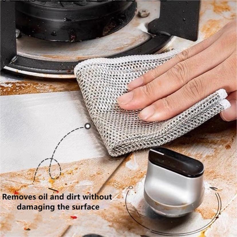 🔥Hot Sale —Multipurpose Wire Dishwashing Rags for Wet and Dry