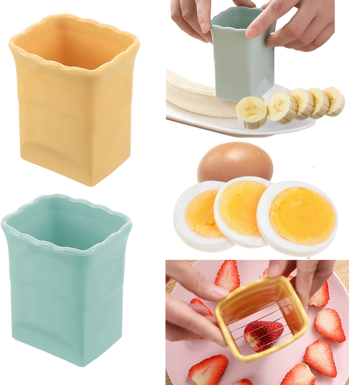 🍓2023 New Fruit Egg Stainless Steel Cup Slicer