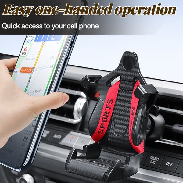 🔥Carbon Fiber Sports Car Seat Phone Holder