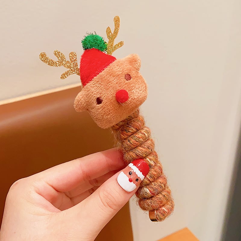🎄 Christmas Telephone Wire Hair Bands for Kids 🌸