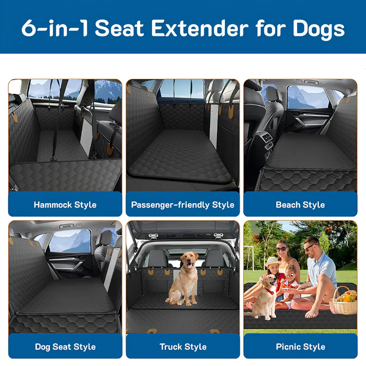 🔥Free Shipping🔥6-in-1 Waterproof Dog Car Seat Cover