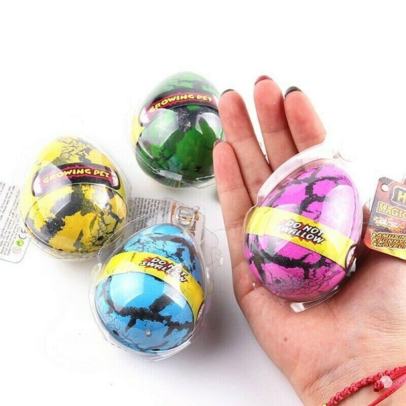 Interesting watercolor cracked dinosaur hatching egg