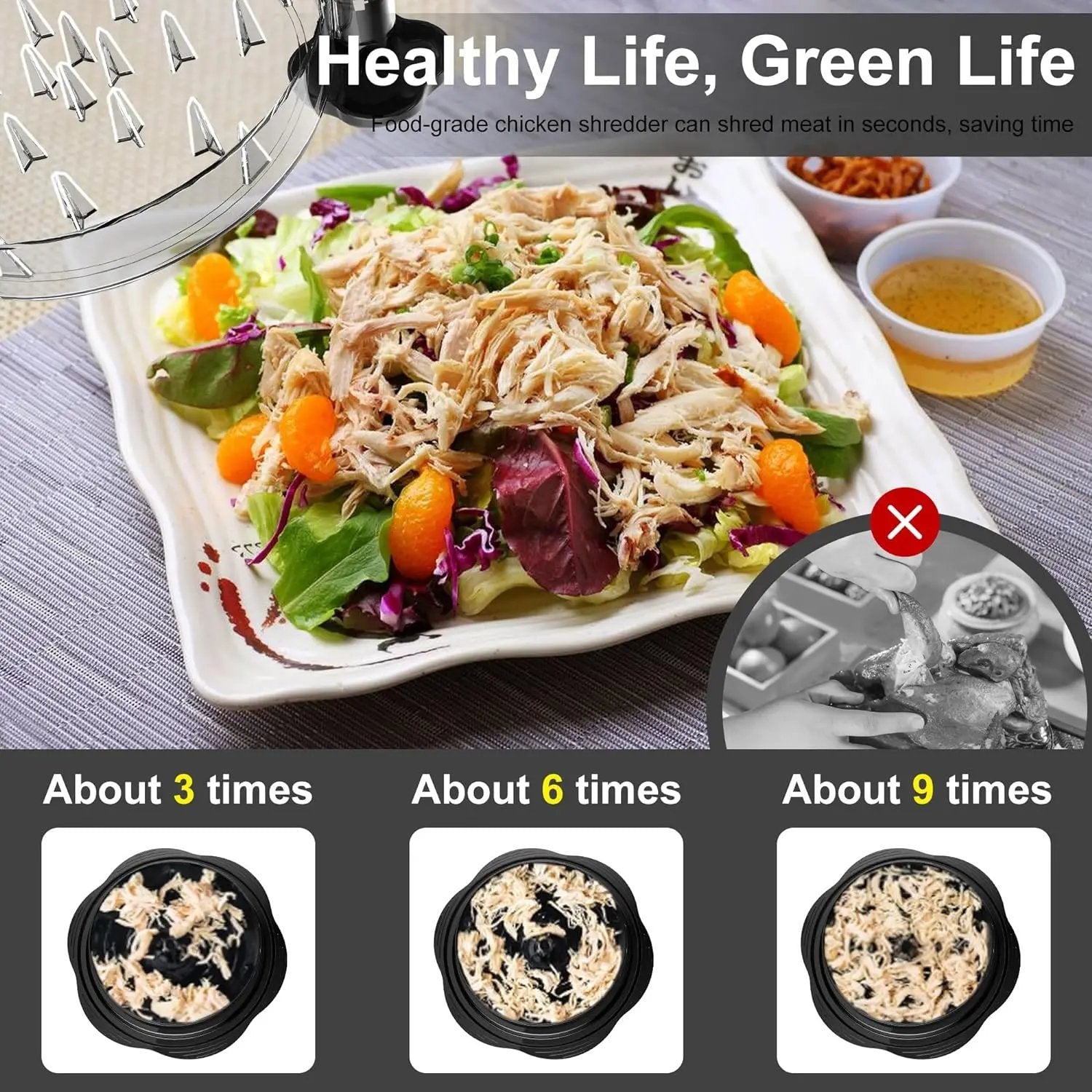 Chicken Breast Shredder Tool Machine for Ground Food, 🥩Meat & 🥬Vegetables