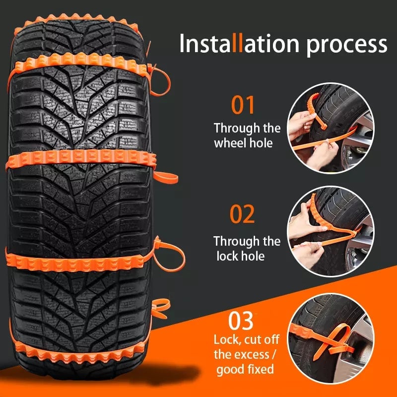 (🎅Flash Sale-49% Off ) Universal Car Tire Snow Chains Anti-skid (5PCS)