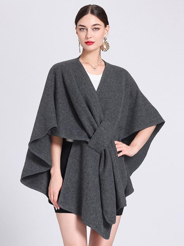 🏆Flash Sale⚡69K+ ✨2025 NEW Women's Solid Color Cashmere Cape Shawl
