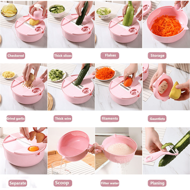 12-piece set of multi-function vegetable cutters
