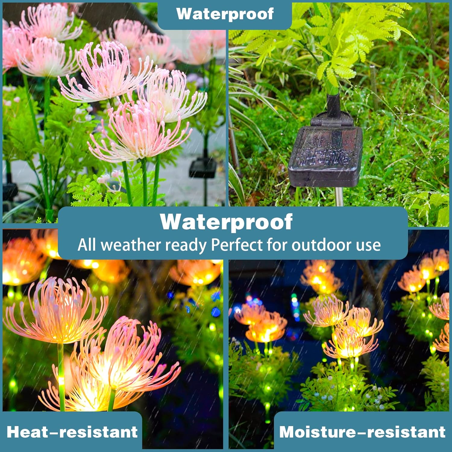 💐Waterproof Solar Flower Lights