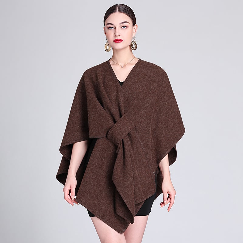 🏆Flash Sale⚡69K+ ✨2025 NEW Women's Solid Color Cashmere Cape Shawl