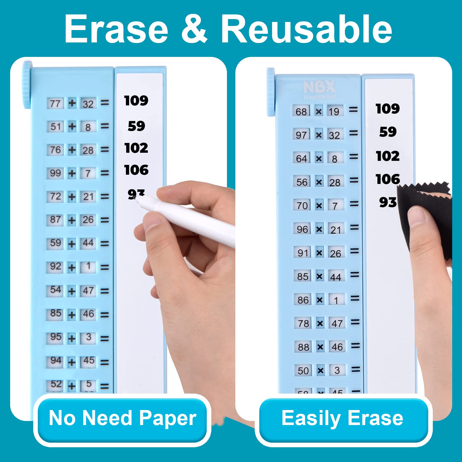 🔥Smart Math Writing Tablet 💗Mixed operations from 1 to 100