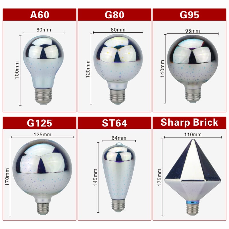 3D Fireworks LED Light Bulb