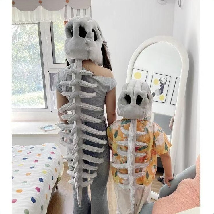 🎅Christmas Sale🎅New Dinosaur Skeleton Headgear Mask Tyrannosaurus Skull Domineering Funny Dinosaur Bone Doll Gift