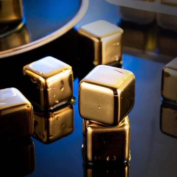 Metal Ice Cubes Chilling Stones