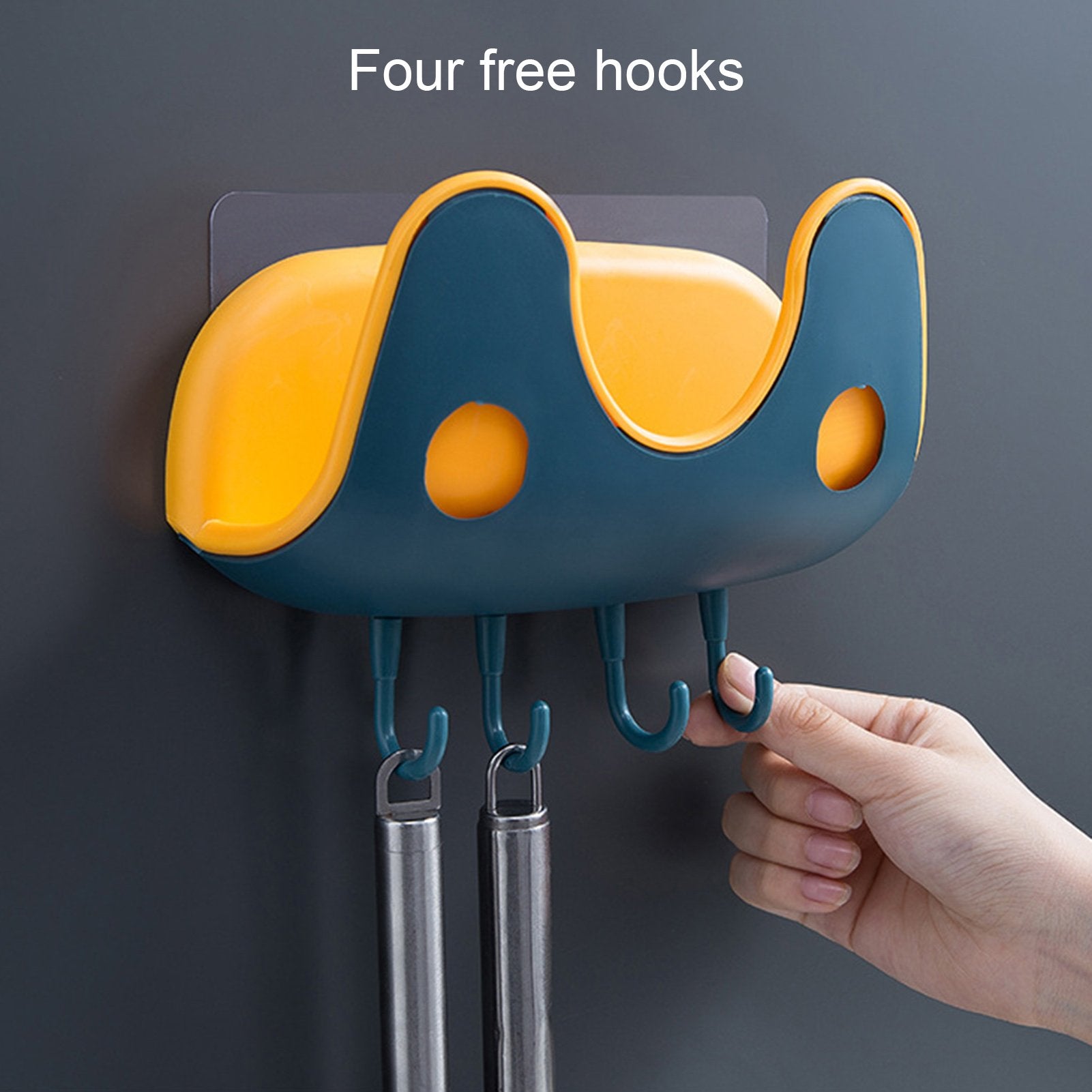 (🎅Christmas PRE SALE -49% OFF) Wall Mounted Pan Lid Rack  Double Layer Punch Free Pot Rack-🔥Best Selling 🔥