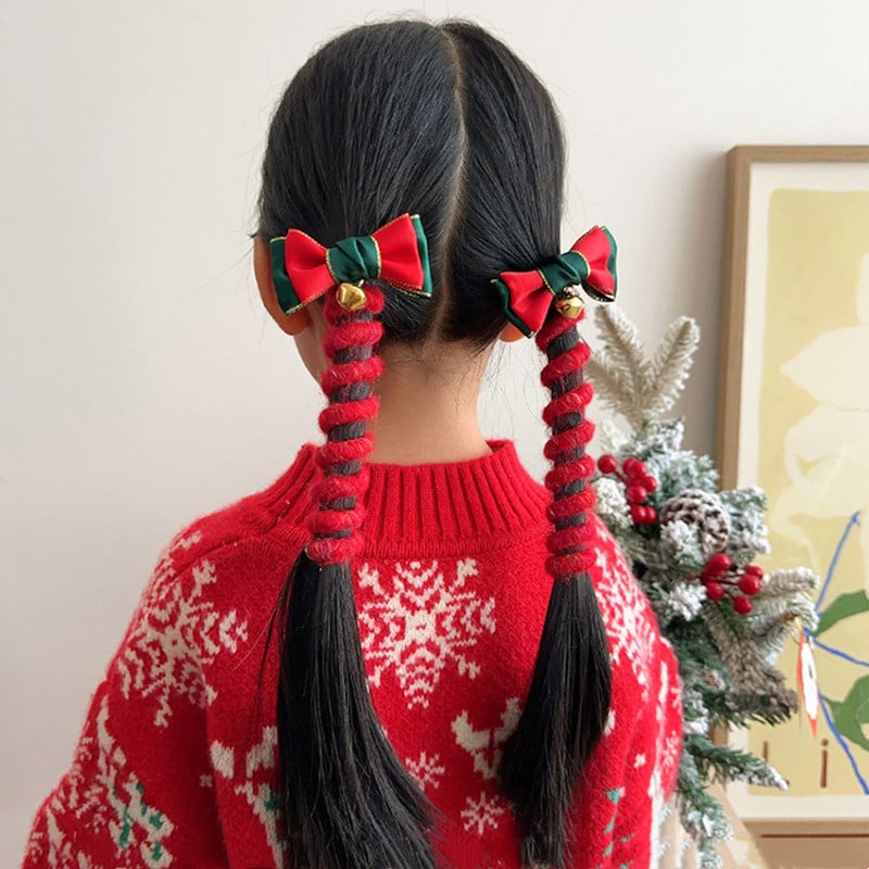 🎄 Christmas Telephone Wire Hair Bands for Kids 🌸