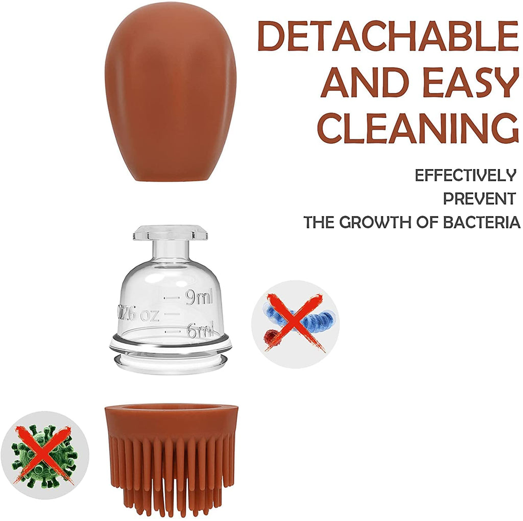 Glass Oil Bottle with Silicone Brush
