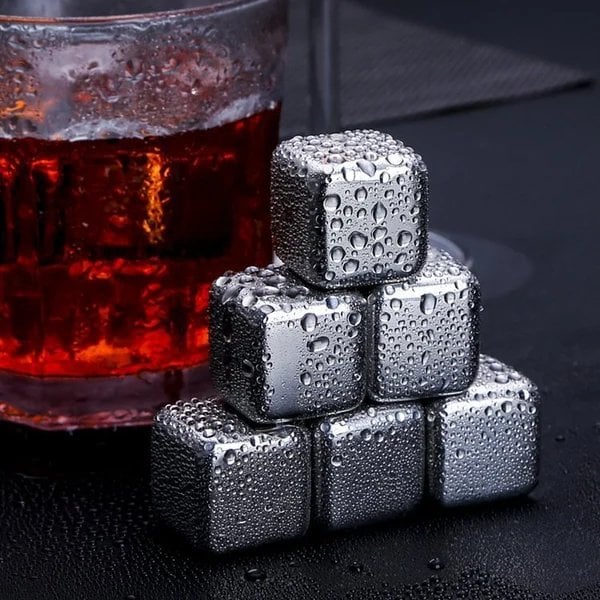 Metal Ice Cubes Chilling Stones