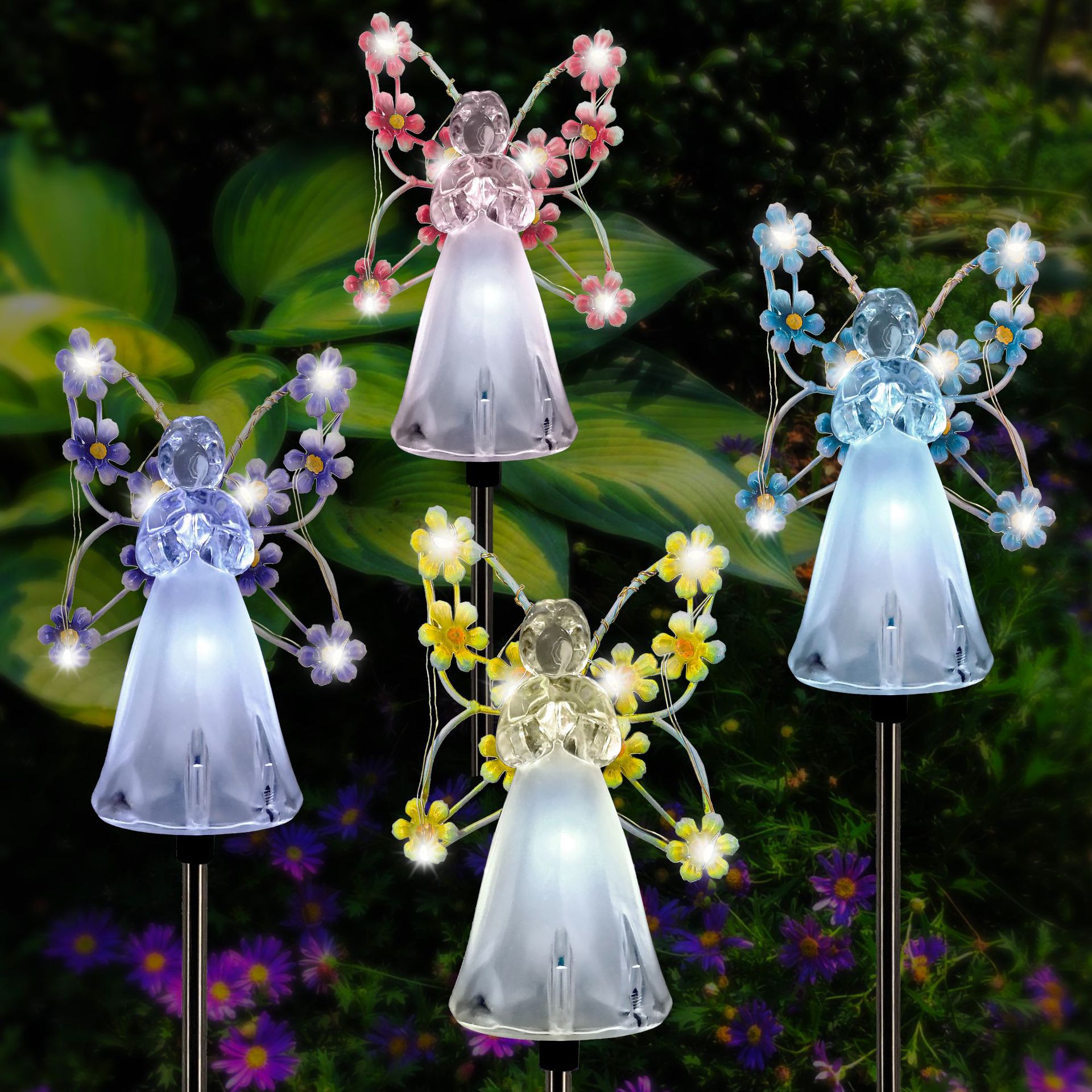 Solar Angel Garden Stake Lights - 2 Pack