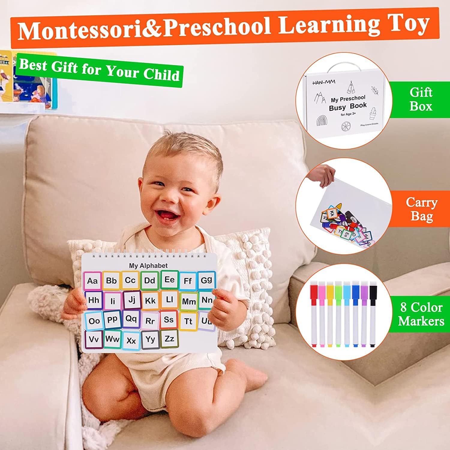 🔥My Preschool Busy Book📚 🎅Best Christmas Gift for kids