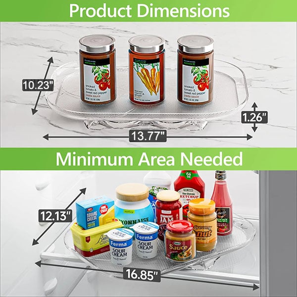 2023 New 360° Rotating Tray Refrigerator Organizer