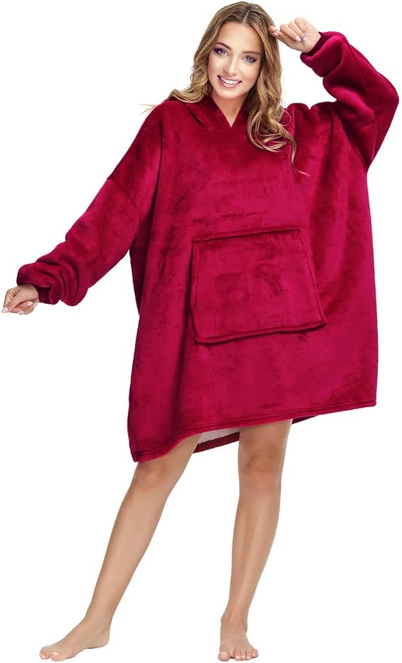 Wearable Blanket Hoodie Comfy Sweatshirt
