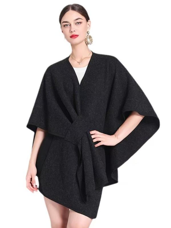 🏆Flash Sale⚡69K+ ✨2025 NEW Women's Solid Color Cashmere Cape Shawl