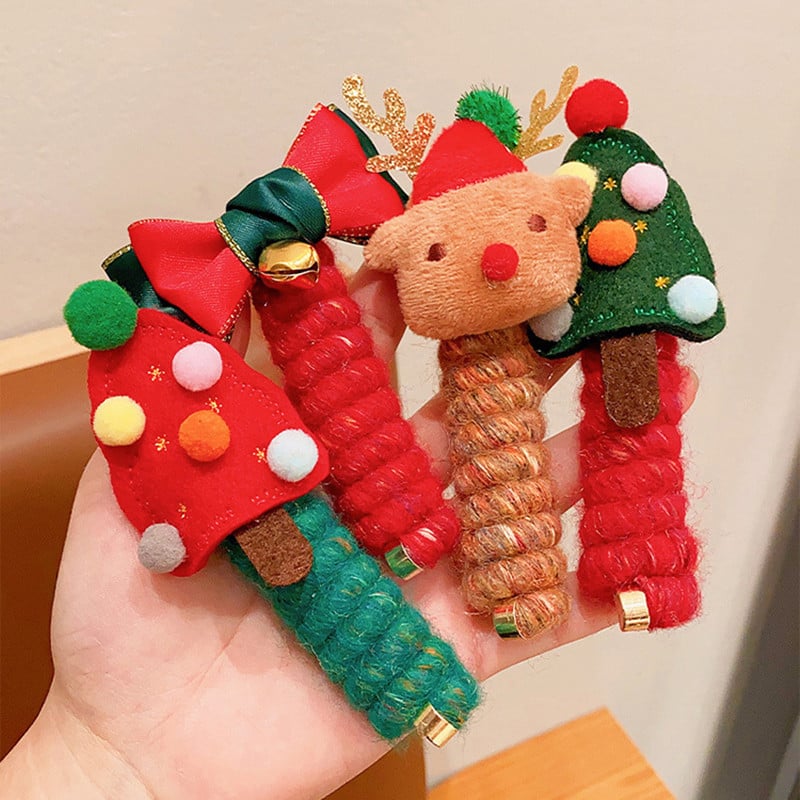 🎄 Christmas Telephone Wire Hair Bands for Kids 🌸