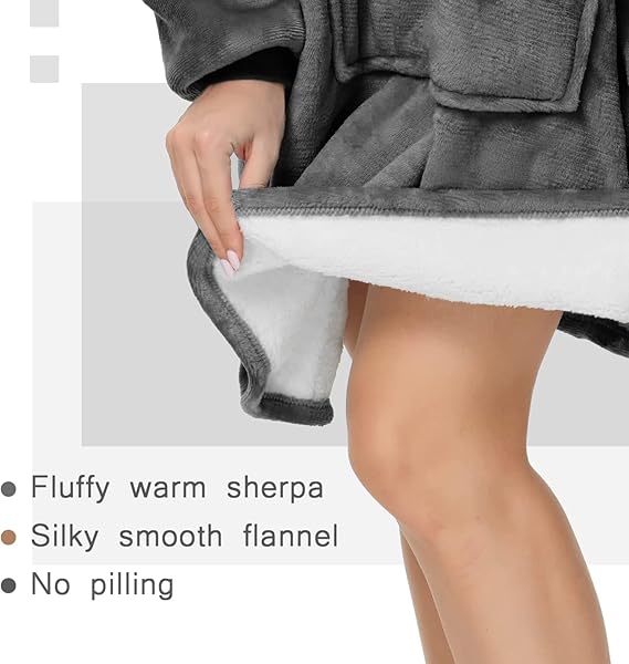 Wearable Blanket Hoodie Comfy Sweatshirt