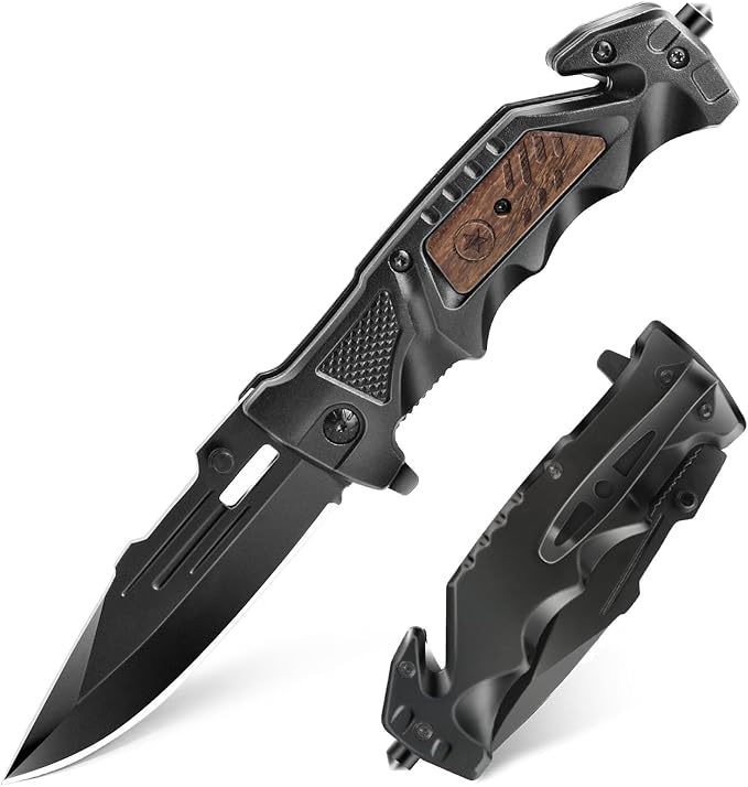 Pocket Knife for Men Folding Tactical Knives Ideal Work Survival Camping Hunting Hiking and EDC