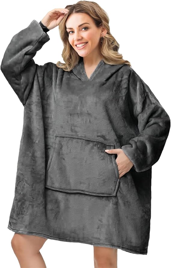 Wearable Blanket Hoodie Comfy Sweatshirt