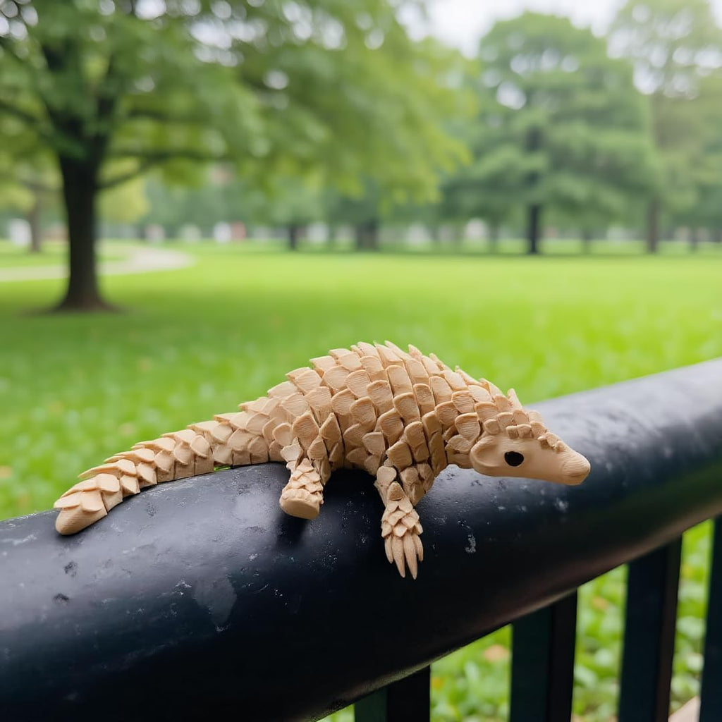 3D Pangolin Figurine, Articulated Pangolin Toy