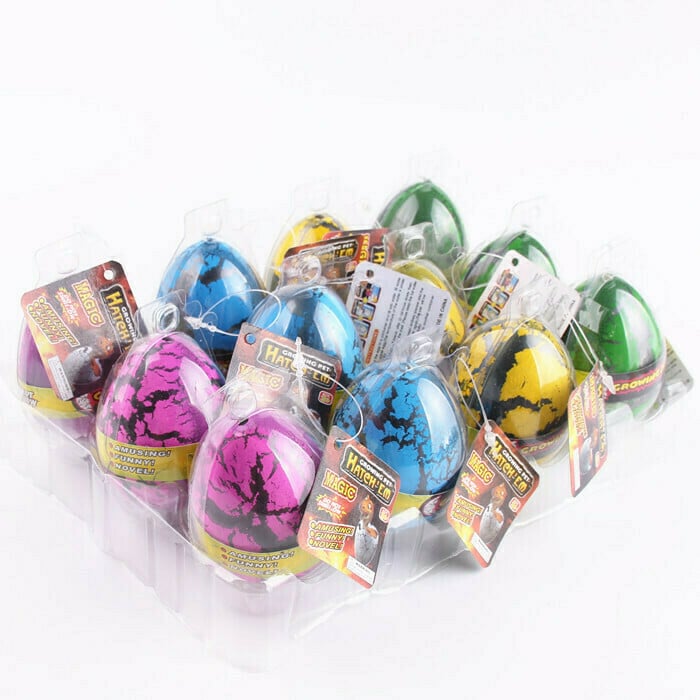 Interesting watercolor cracked dinosaur hatching egg
