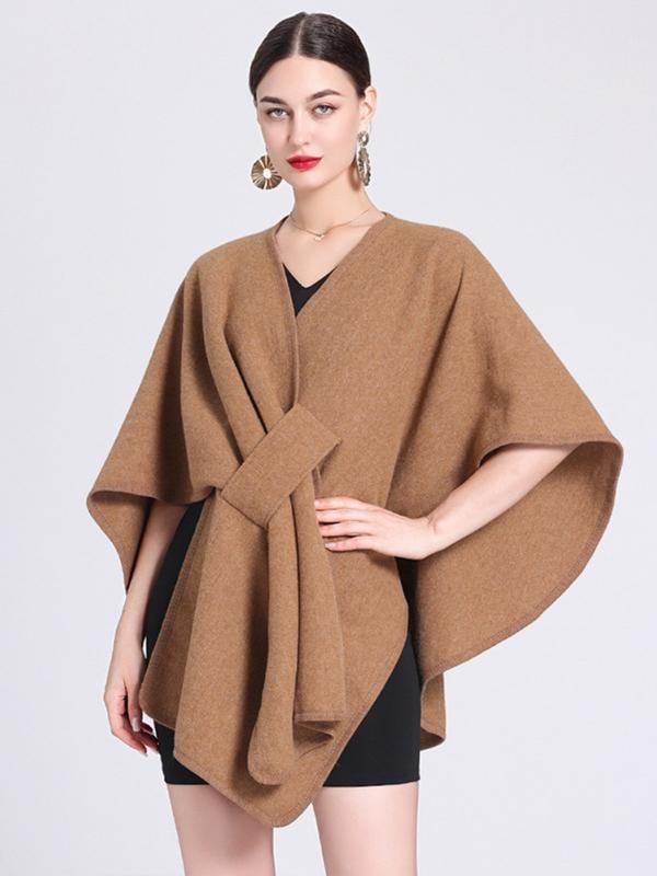 🏆Flash Sale⚡69K+ ✨2025 NEW Women's Solid Color Cashmere Cape Shawl