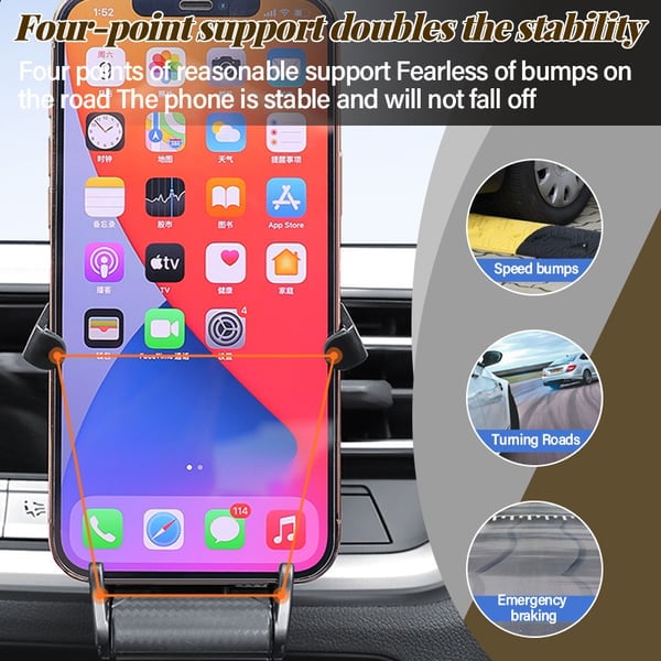 🔥Carbon Fiber Sports Car Seat Phone Holder