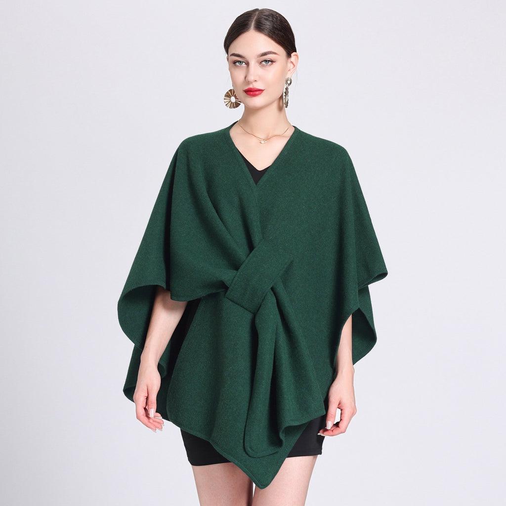 🏆Flash Sale⚡69K+ ✨2025 NEW Women's Solid Color Cashmere Cape Shawl