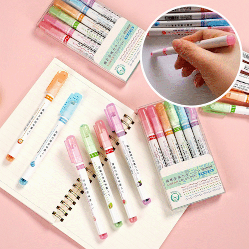 🔥Hot Sale🔥Dual Tip Pens with 6 Different Curve Shapes Fine Tips