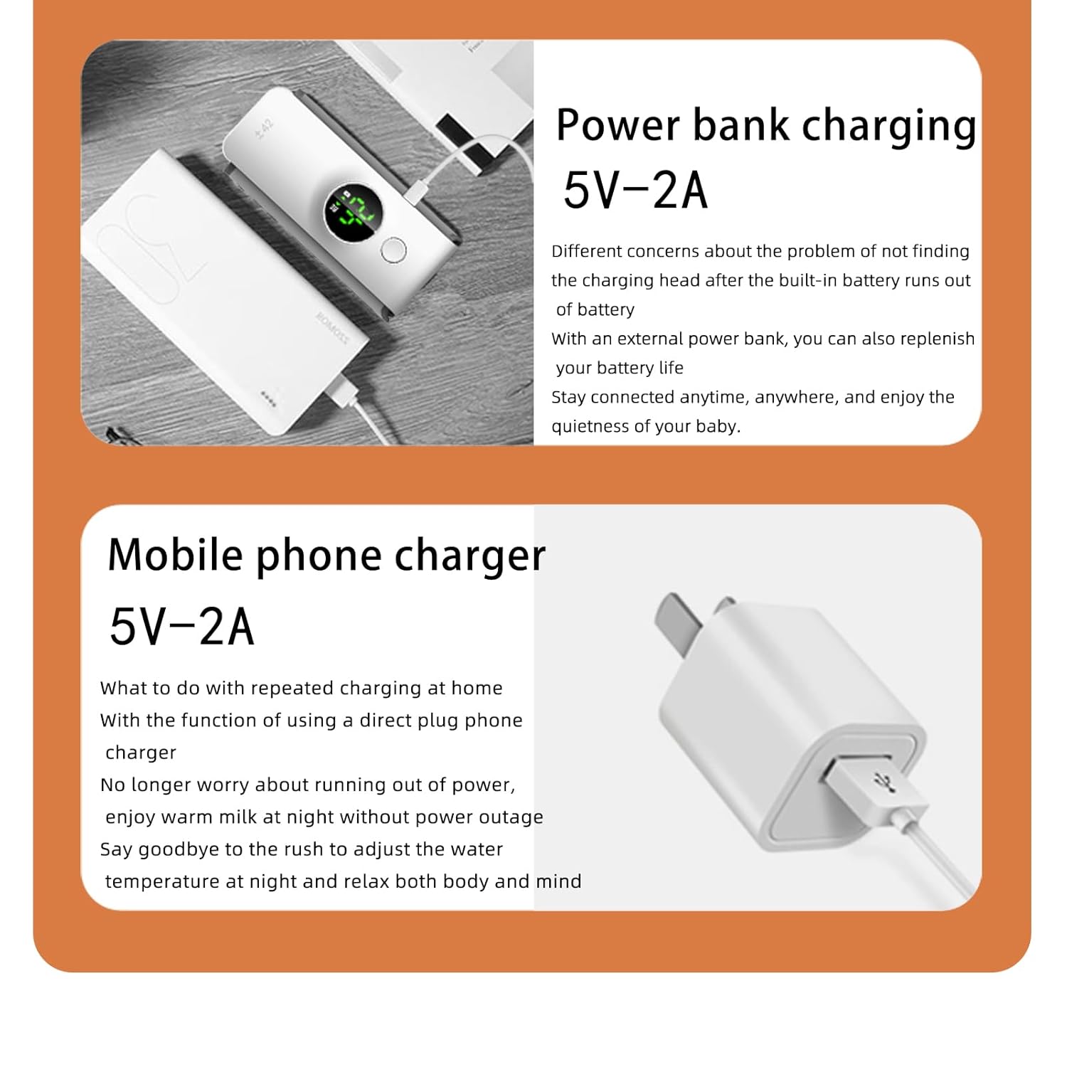 Portable Baby Milk Warmer 1 year warranty