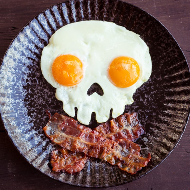 💀Omelette Mold DIY Silicone Egg Pancake Ring Shaper Cooking Tool
