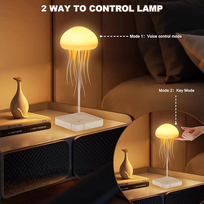 Jellyfish Lamp, Voice Control Jellyfish Lamp with Dancing Legs