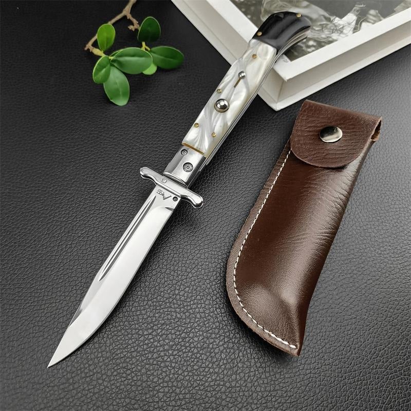 440C Stainless Steel Outdoor Folding Knife 4.1-Inch with Durable Shell Resin Handle🗡️