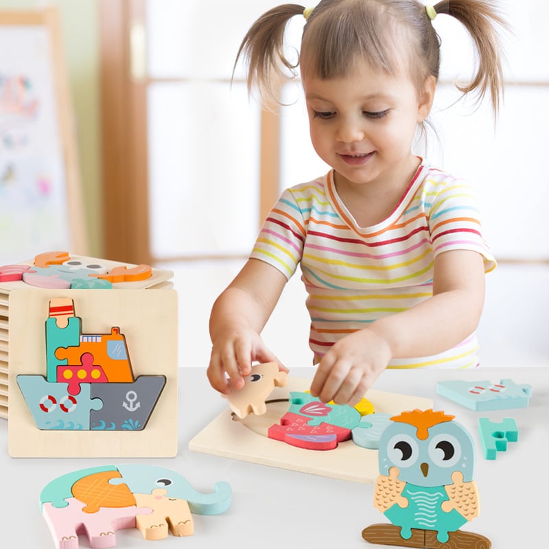 🎁Christmas Hot Sale 49% OFF🔥Children 3D Wooden Puzzle Toys