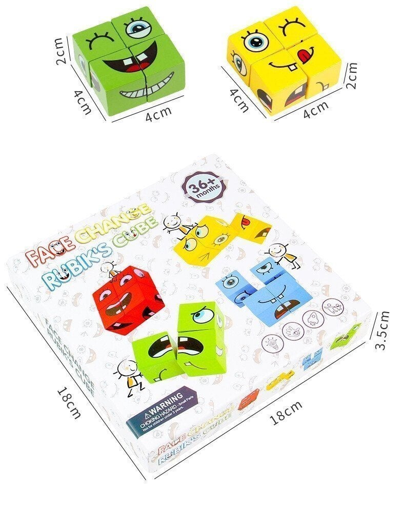 3D Puzzle Face-Changing Magic Cube
