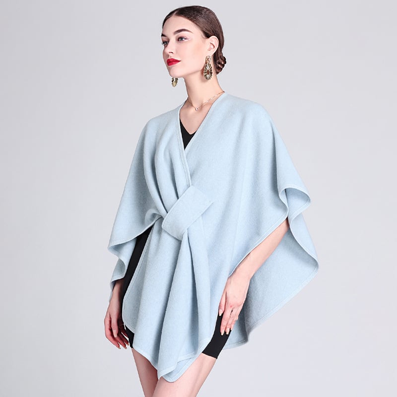 🏆Flash Sale⚡69K+ ✨2025 NEW Women's Solid Color Cashmere Cape Shawl