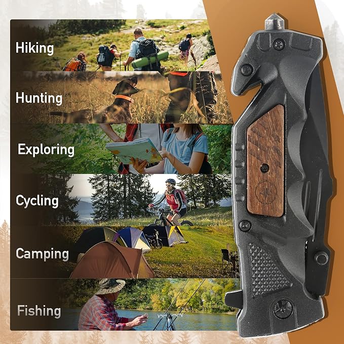 Pocket Knife for Men Folding Tactical Knives Ideal Work Survival Camping Hunting Hiking and EDC