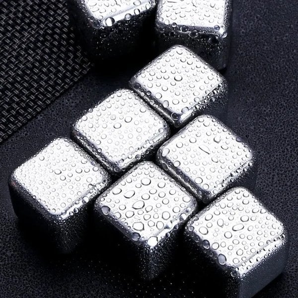 Metal Ice Cubes Chilling Stones
