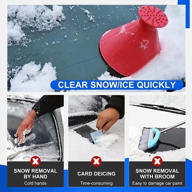 ❄WINTER DISCOUNT 49% OFF❄-Magic Car Ice Scraper Round Cone Shaped
