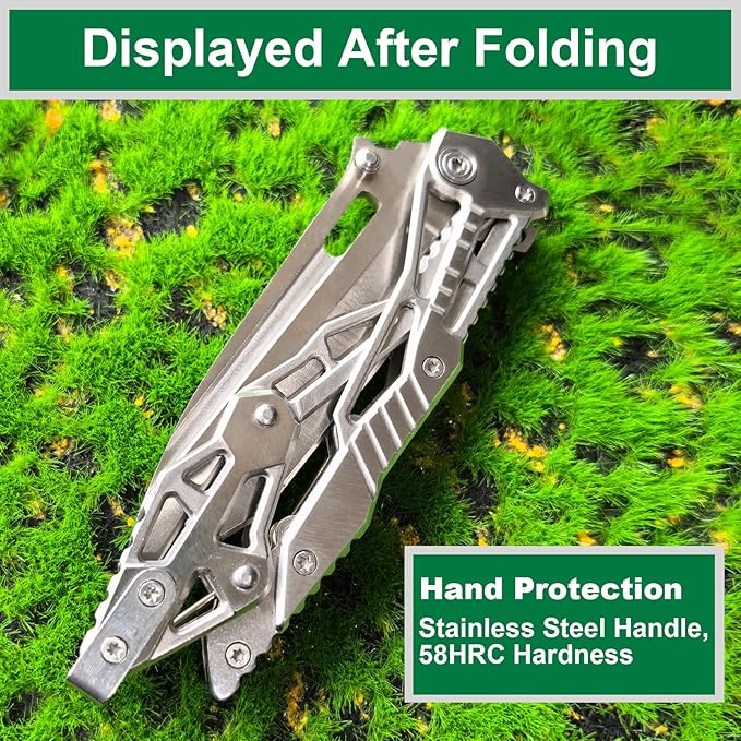 8.4-inch folding stainless steel pocket knife