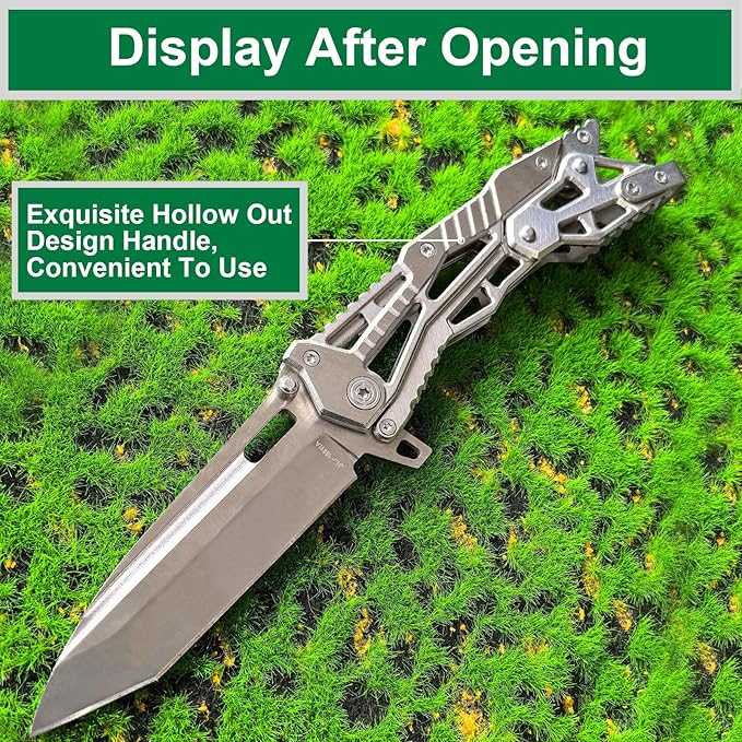 8.4-inch folding stainless steel pocket knife