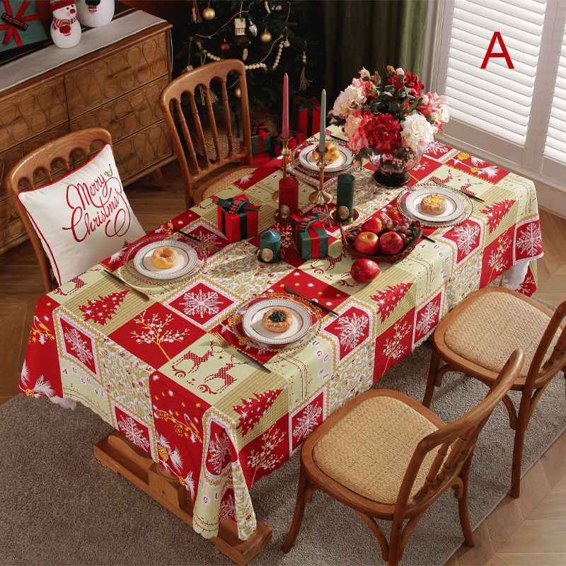 ⏰Huge Sale - 49% OFF⏰ New Year Tablecloth Festive Waterproof Tablecloth